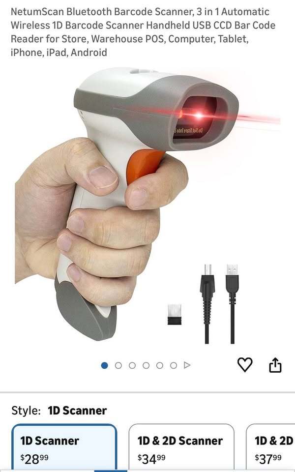 Retail 1D scanner - never used