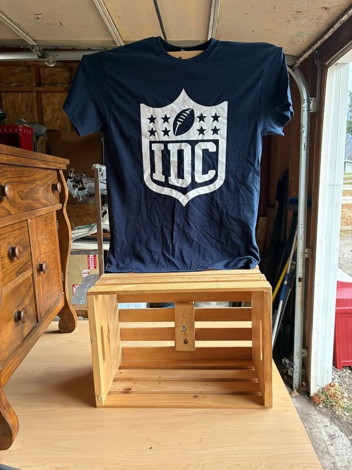 Wood T-Shirt Display Stands – Crate Base + Wooden “T” Top – Retail Display - Set of 2/$25