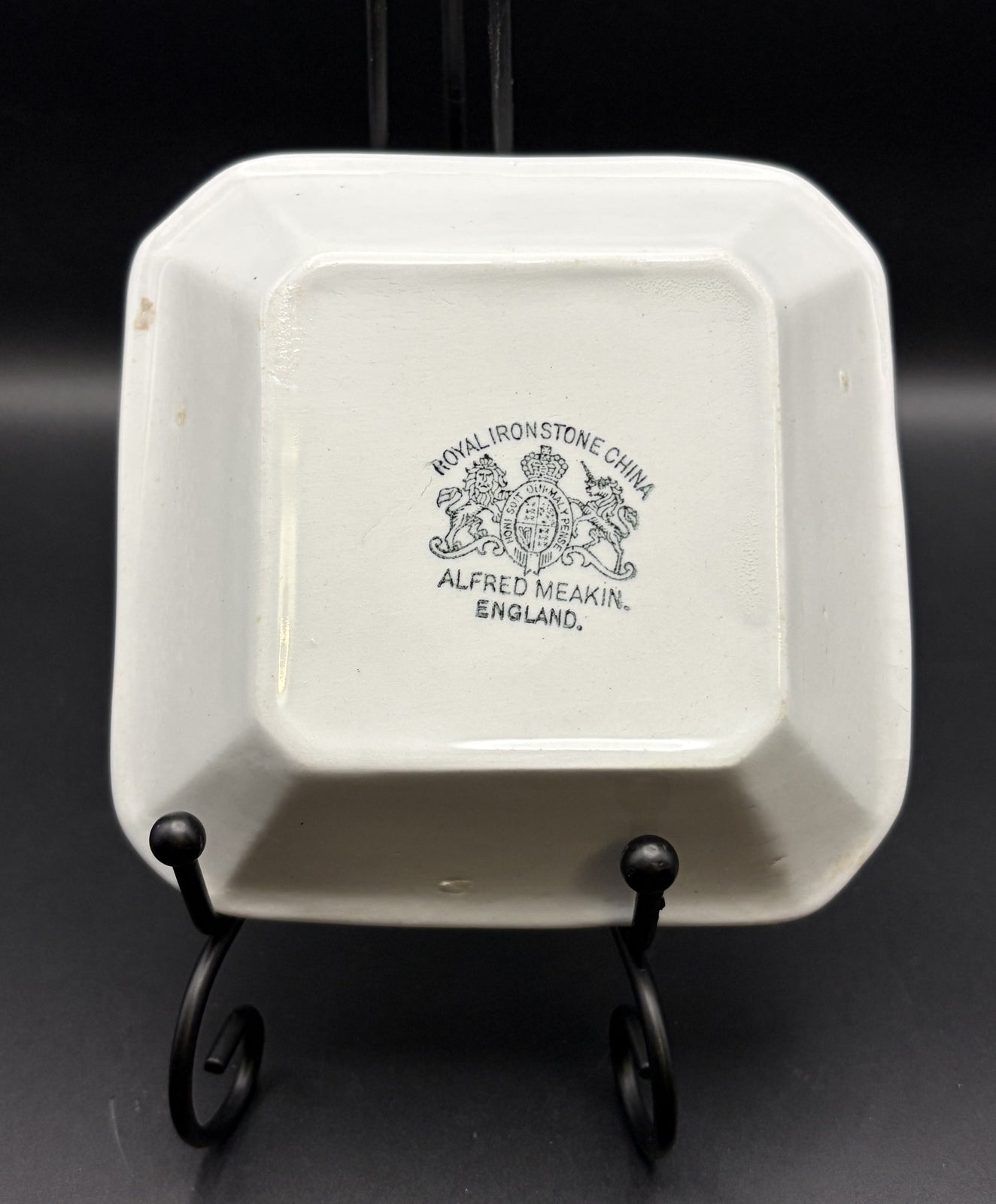 Antique Alfred Meakin Royal Ironstone China Square Bowl England