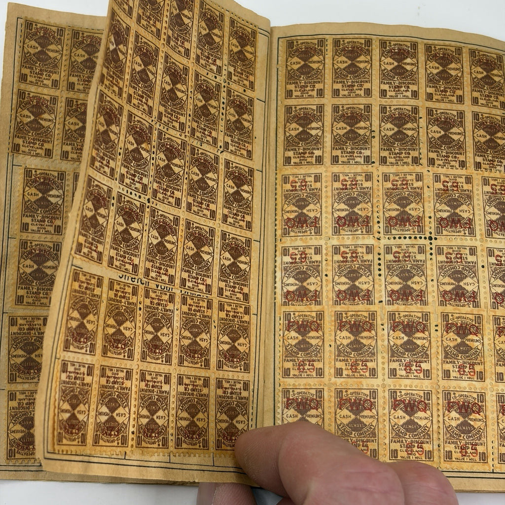 Vintage Family Discount Stamp Saver Book Filled Family Stamps